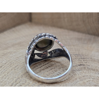 Echt zilveren ring met een parel